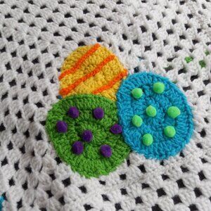 Handmade Crochet 3D Gnome Girl Baby Blanket